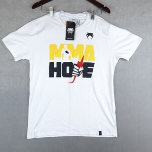 NWT Venum Team T Shirt MMA Hoje White Tee Medium Crew Neck